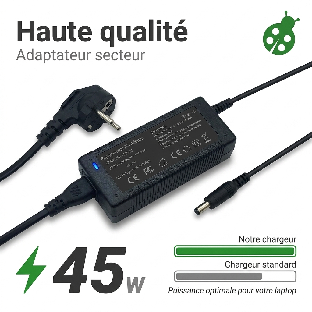 Chargeur ordinateur portable asus k401j