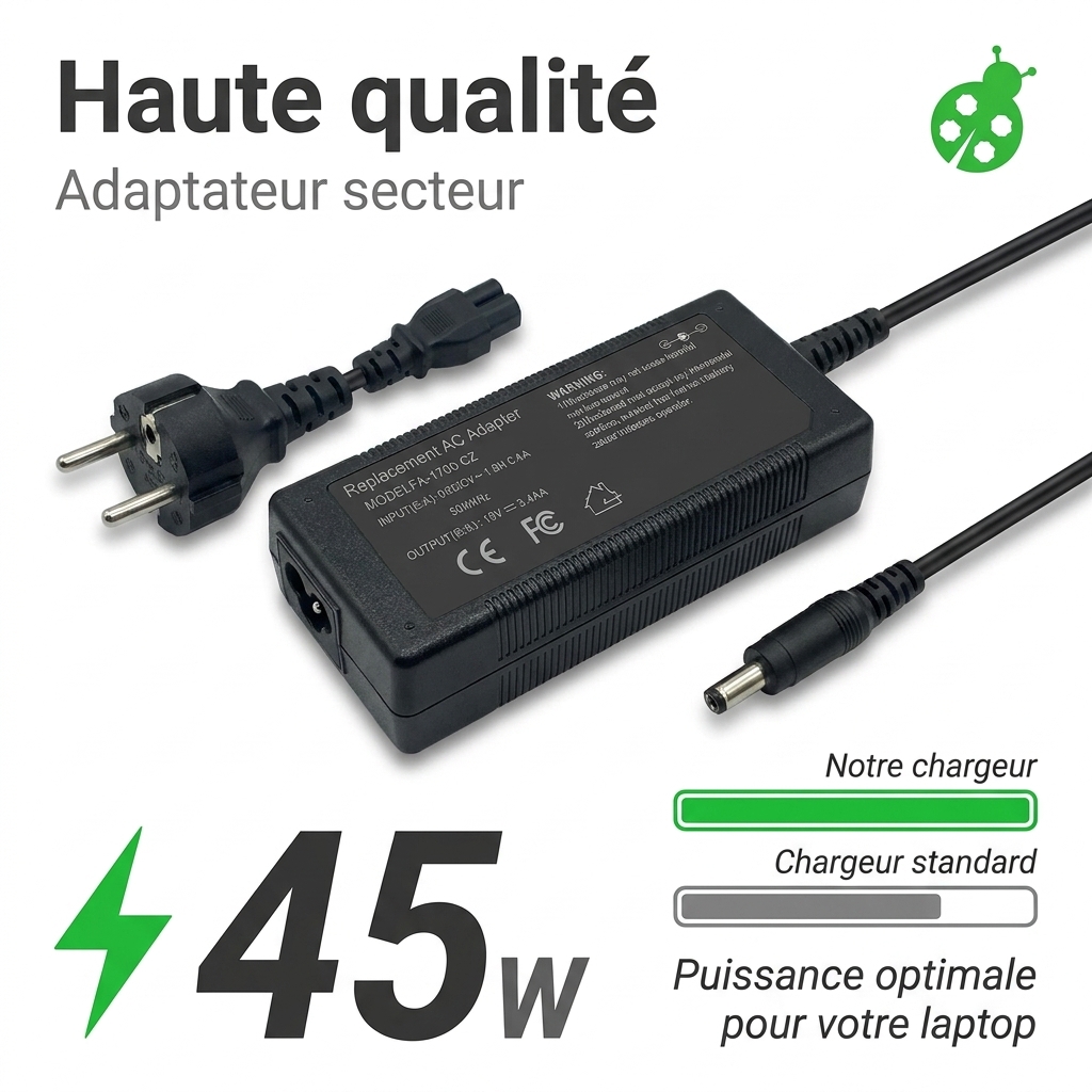 Chargeur ordinateur portable asus p1504ua