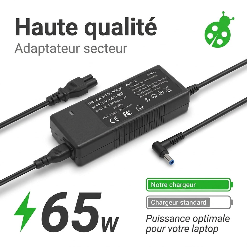 Chargeur ordinateur portable dell inspiron 14 3480