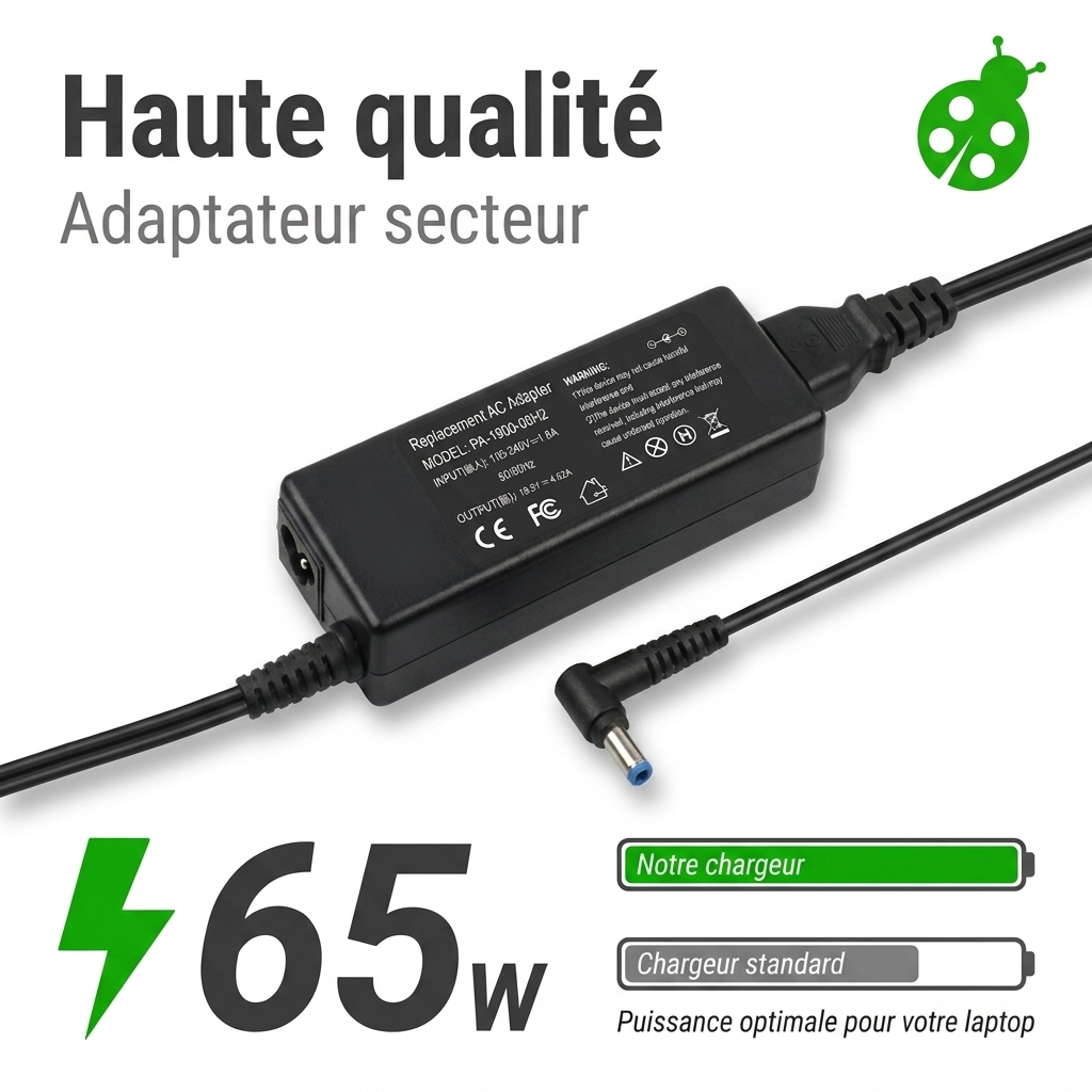Chargeur ordinateur portable dell inspiron 15 5580