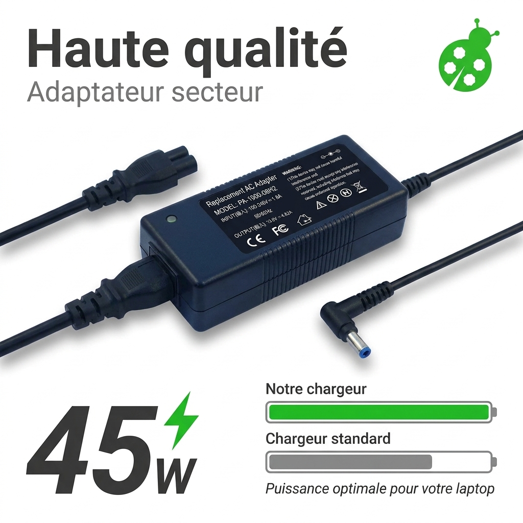 Chargeur ordinateur portable hp  pavilion 13 an0014nf