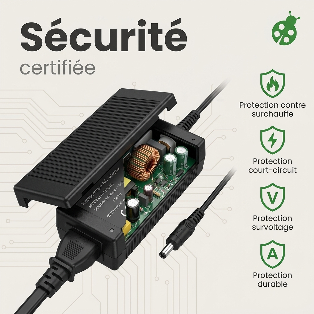 Chargeur ordinateur portable asus r509da ej107t