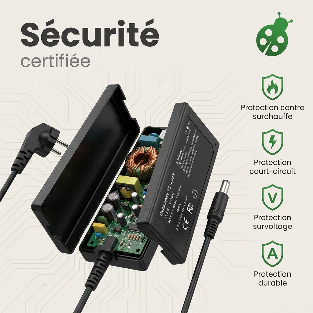 Chargeur ordinateur portable asus r521ua ej091t