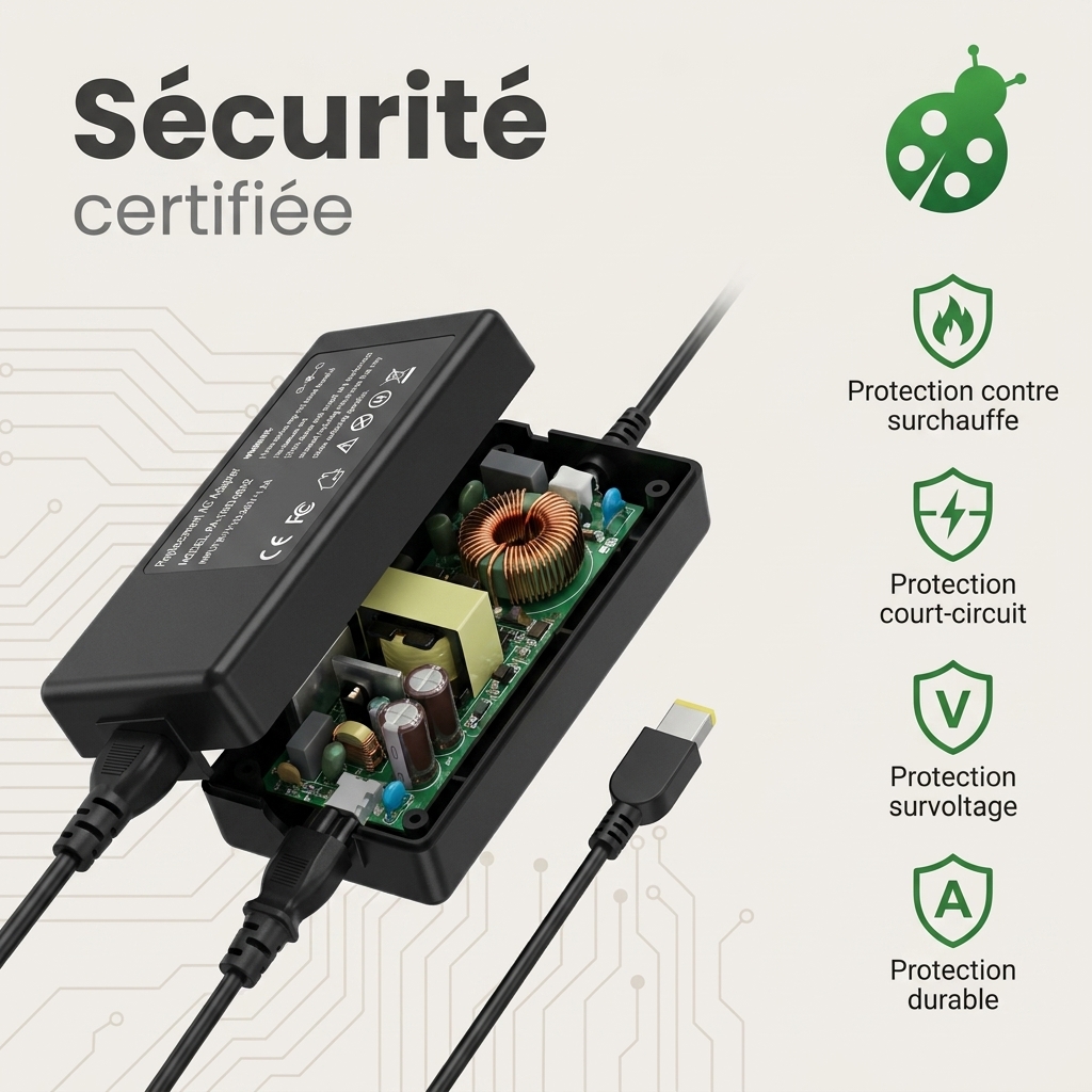 Chargeur ordinateur portable lenovo v130 15ikb