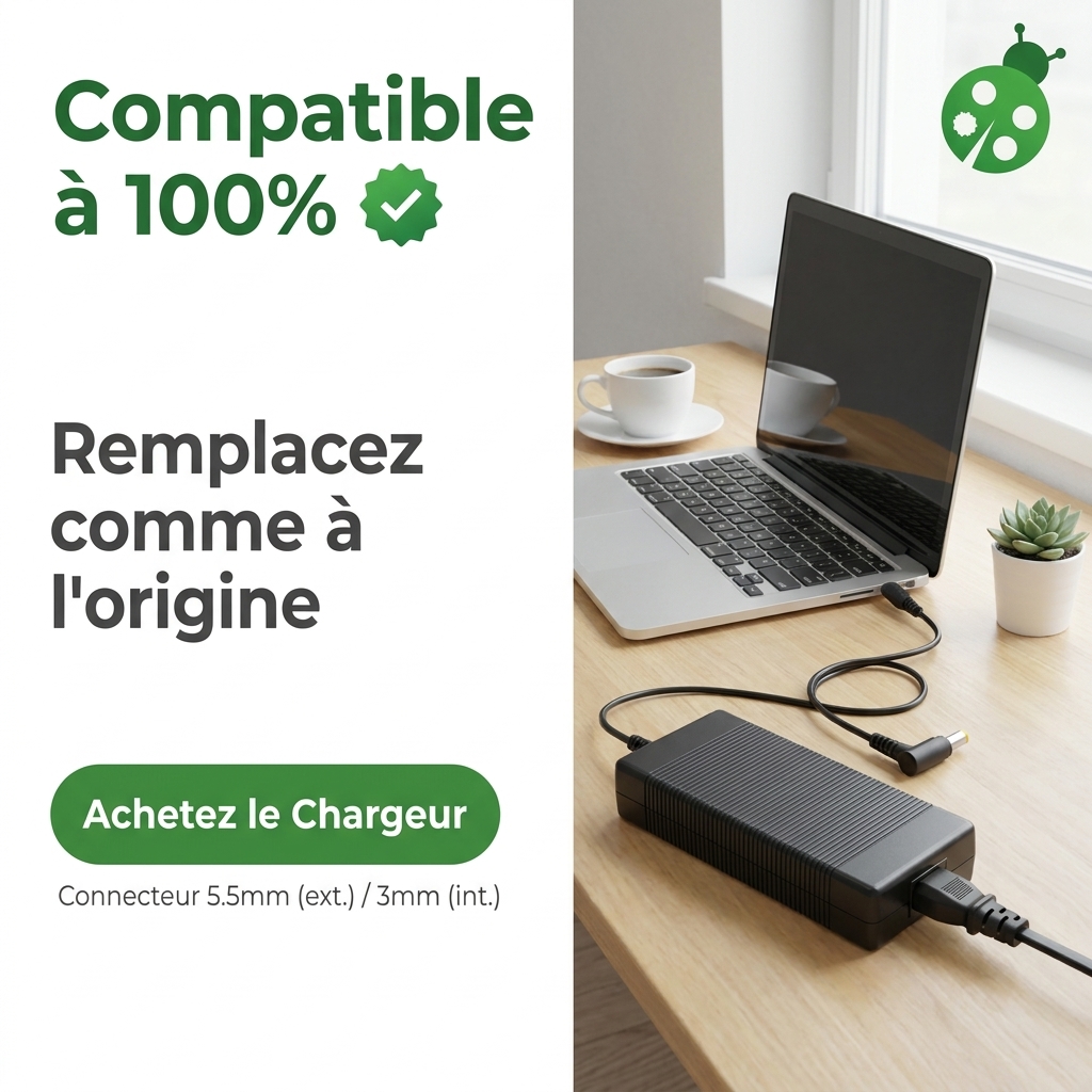 Chargeur ordinateur portable samsung np r580h