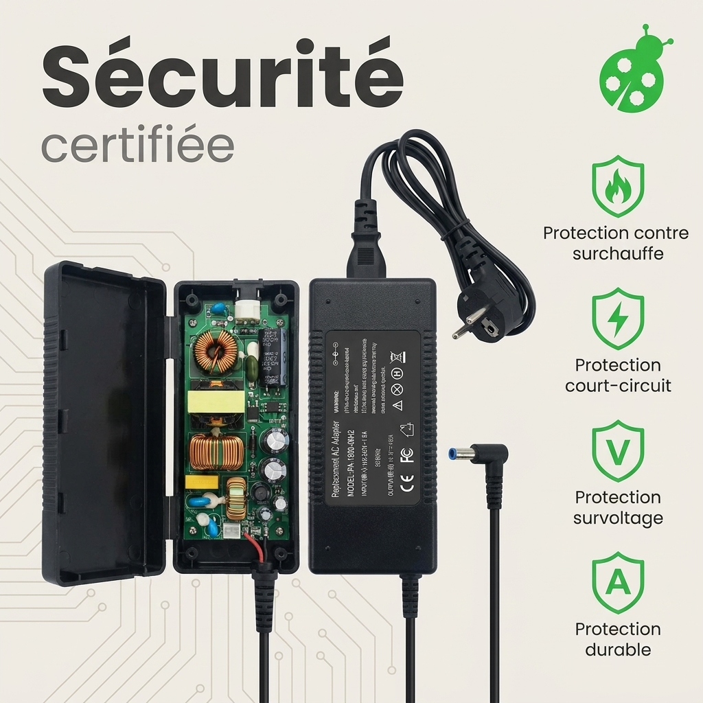 Chargeur ordinateur portable hp  chromebook x360 11 g1 ee