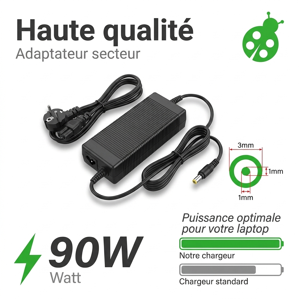 Chargeur ordinateur portable acer travelmate spin p4 tmp414rn 53g
