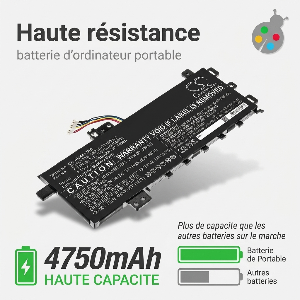 Batterie ordinateur portable asus vivobook 14 x412da