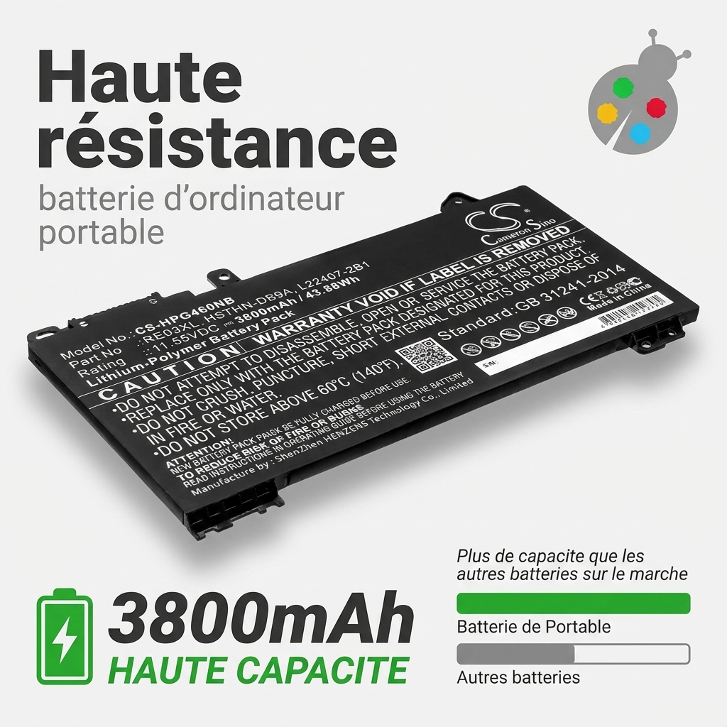 Batterie ordinateur portable hp probook 430 g6 7xu37ec
