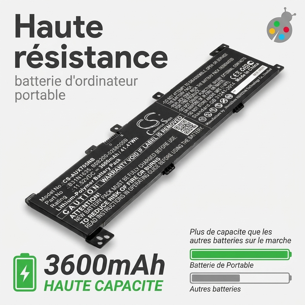 Batterie ordinateur portable asus r702ub gc132t