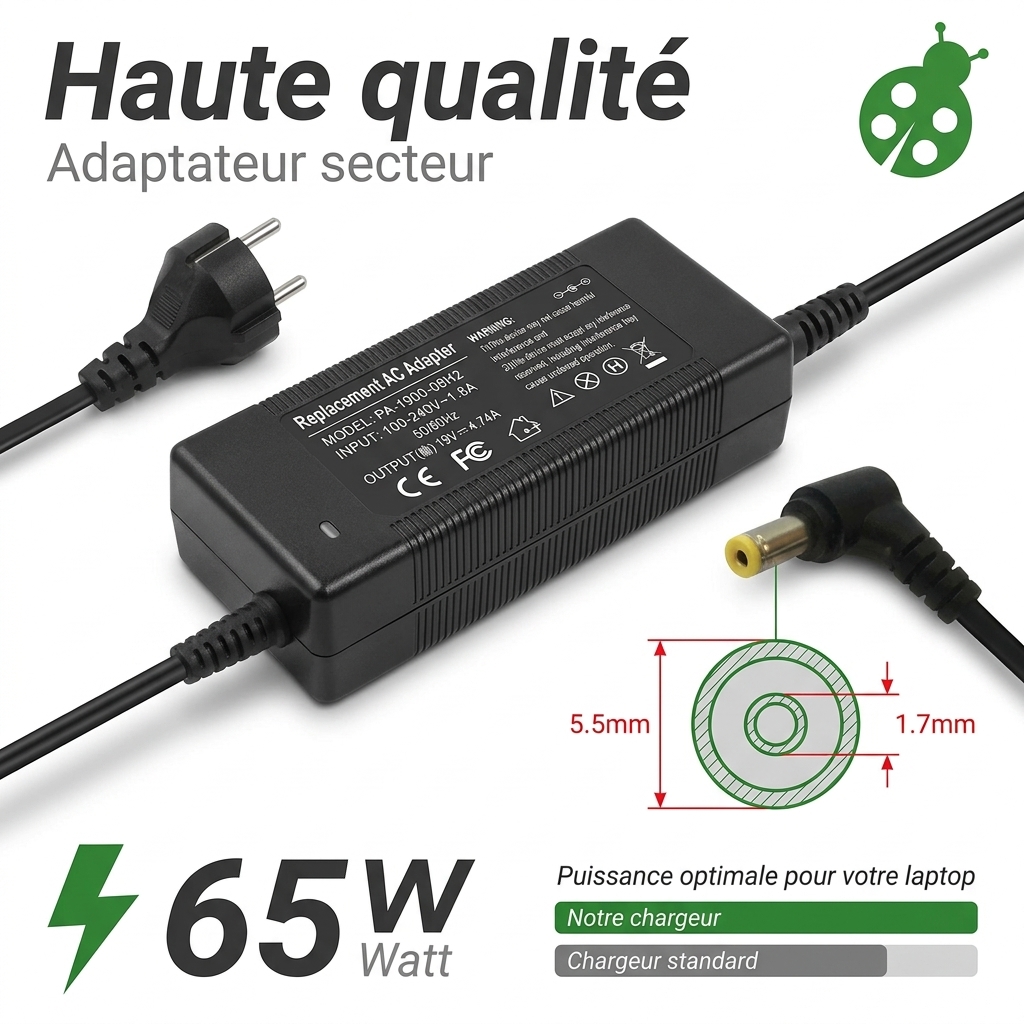 Chargeur ordinateur portable acer aspire 3 a315 56 50zd
