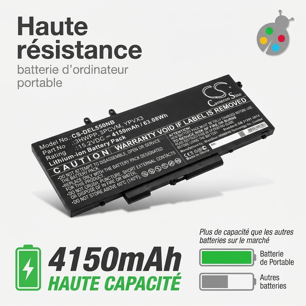 Batterie ordinateur portable dell latitude 14 5410 s001l541014de