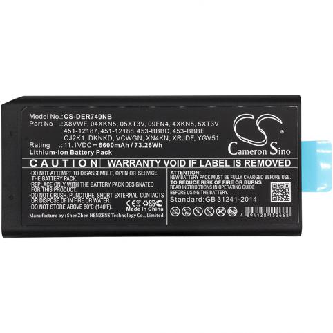 Batterie ordinateur portable dell latitude 14 rugged 7404