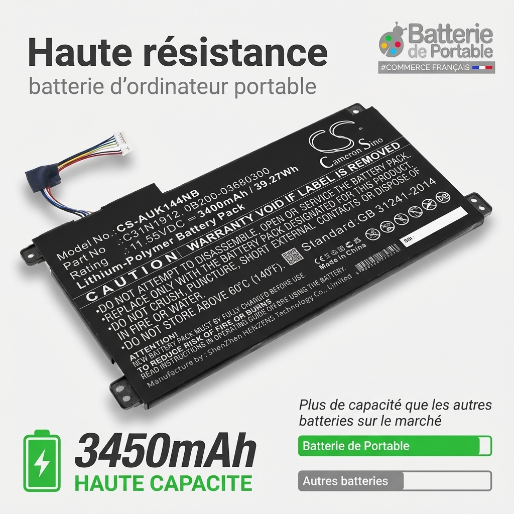 Batterie ordinateur portable asus vivobook 14 e410ma ek028ts