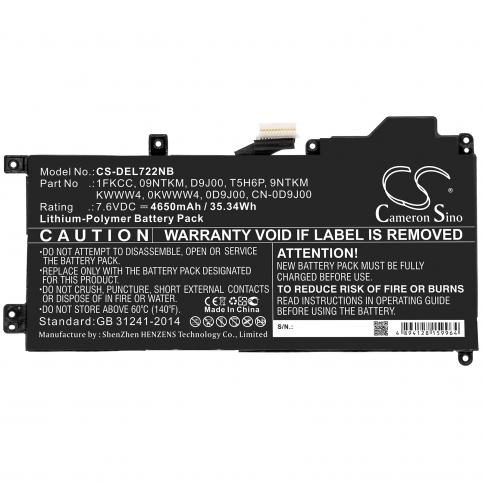 Batterie ordinateur portable dell latitude 7200 2 in 1