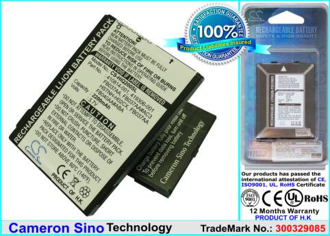 Ipaq 200 ipaq 210 ipaq 211 ipaq 212 ipaq 214 ipaq 216 batterie pda sma