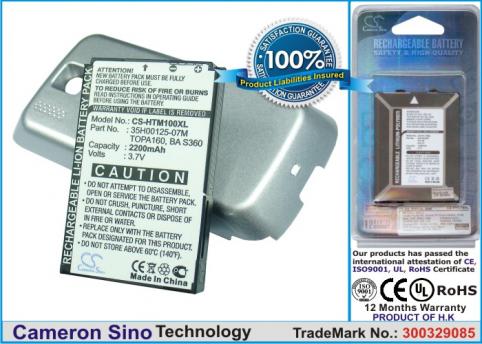 Batterie  htc touch2 , t3333 , mega 100