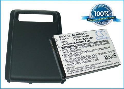 Batterie  htc haute capacite htc 7 trophy spark t8686 m1 pc40100 wt7