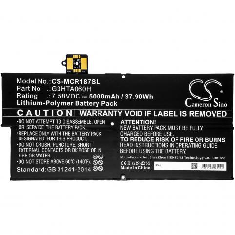 Batterie tablette microsoft surface pro x 1876 13