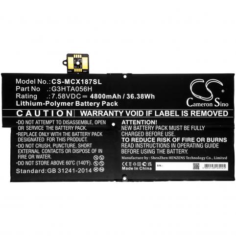 Batterie tablette microsoft surface pro x 1876