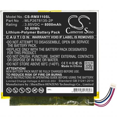 Batterie tablette verizon ellipsis 10 inch 32gb hd 4g