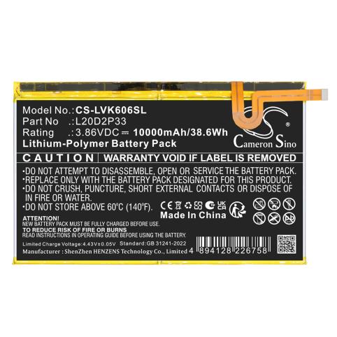 Batterie pour tablette lenovo refc l20d2p33