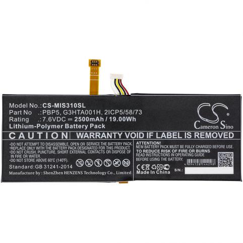Batterie tablette microsoft surfacebook with performance b