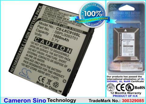 Batterie telephone lg kc910