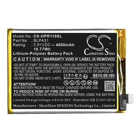 Batterie telephone oppo reno 11 5g