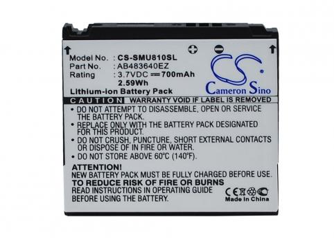 Sgh u700 batterie telephone samsung