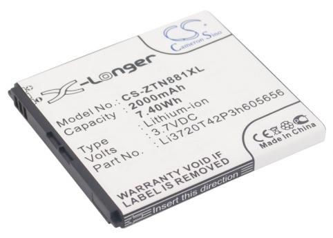 Batterie  zte li3720t42p3h605656
