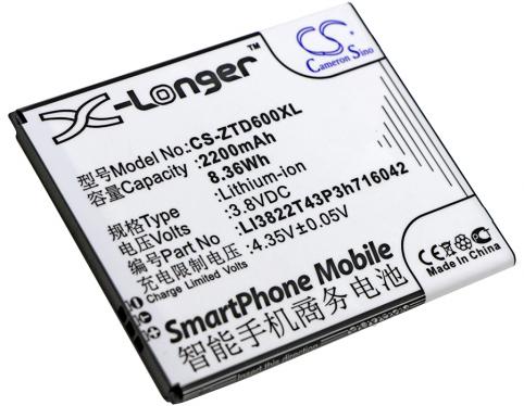 Batterie telephone zte blade d6 dual sim