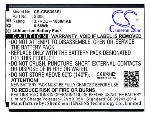 Batterie telephone cubot s308