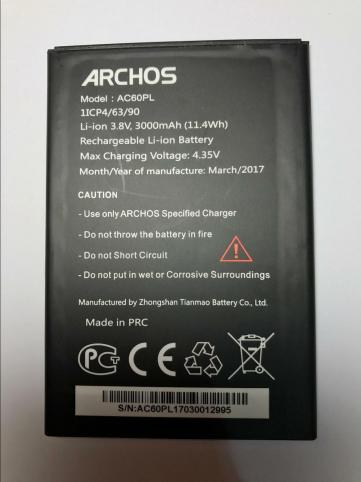 Batterie telephone archos platinum 60