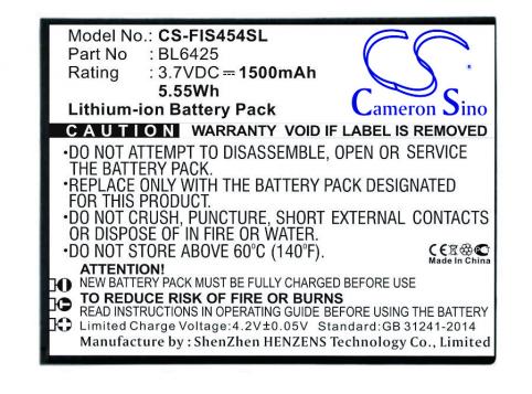 Batterie  fly bl6425 fs454