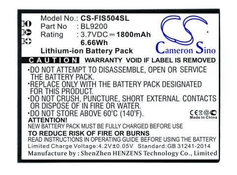 Batterie  fly bl9200 cirrus 2