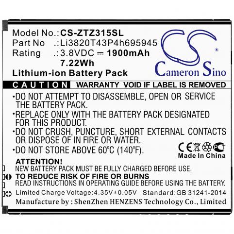Batterie telephone zte z3153