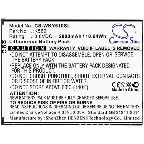 Batterie  wiko k560 w-k560