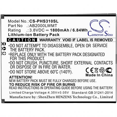 Batterie  philips ab2000lwmt