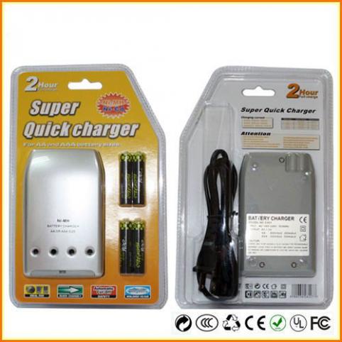 Rapide avec 4 piles aa chargeur pile rechargeab