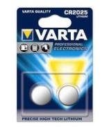 2 piles lithium bouton Varta CR2025 