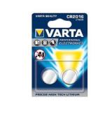 2 piles lithium bouton Varta CR2016 