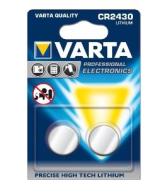 2 piles lithium bouton Varta CR2430 