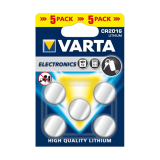 5 piles lithium bouton varta cr2016